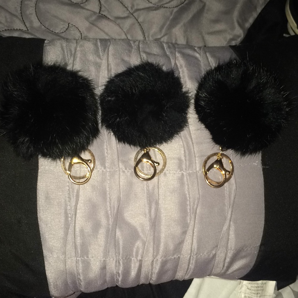 Rabbit Fur Keychains